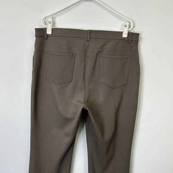 Chicos So Slimming Ponte Pants Womens Size 3 US 16 Taupe Tan Peyton - Picture 8 of 10